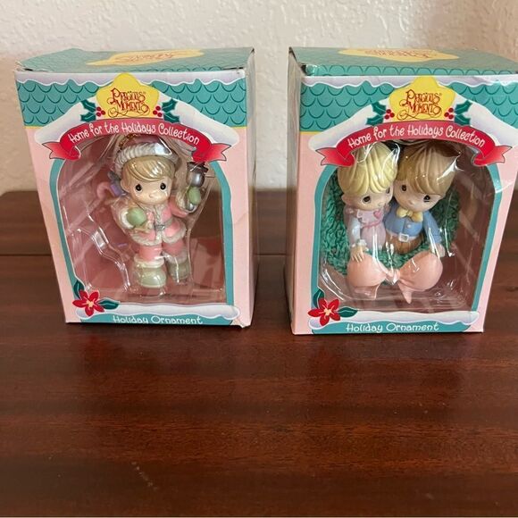 Two Vintage Precious Moments Christmas Ornaments in Original Boxes. Great Cond!! - Picture 1 of 11
